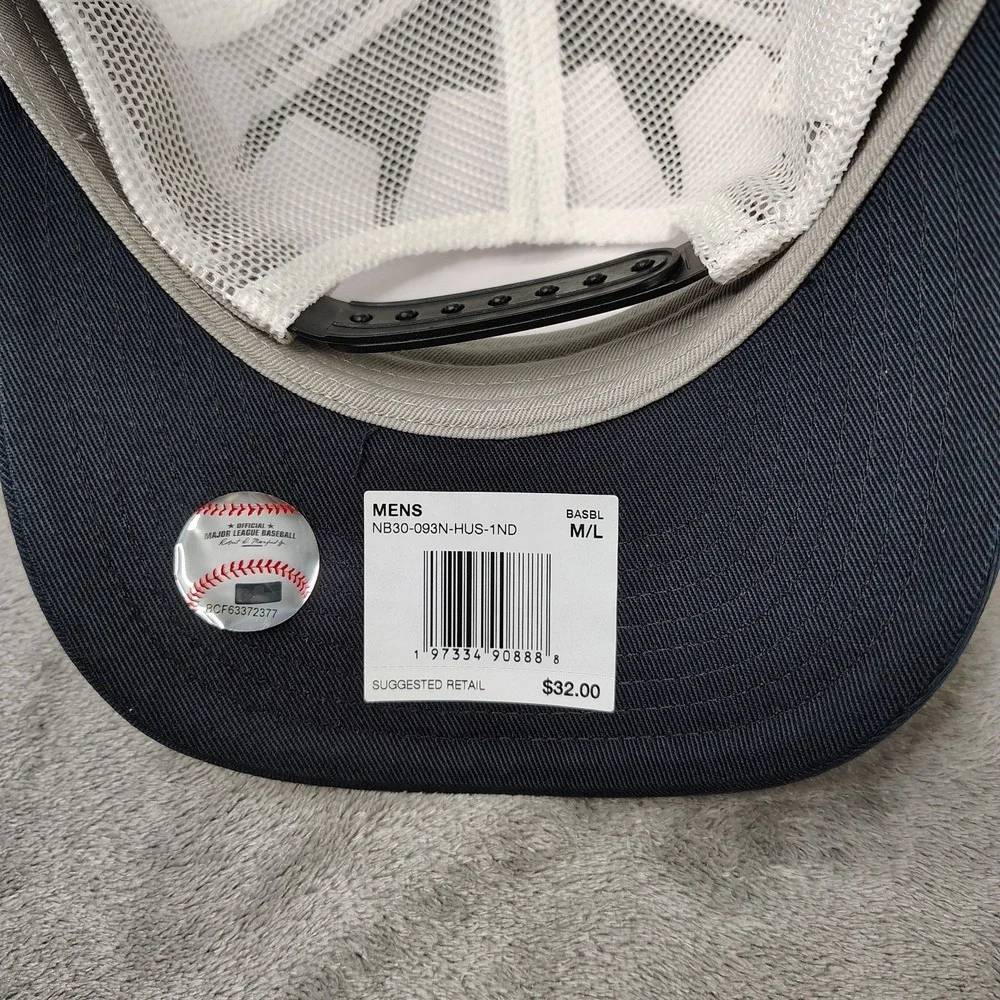 Houston‎ Astros Nike Navy Blue White Trucker Mesh Snapback Adjustable Sz M/L Hat
